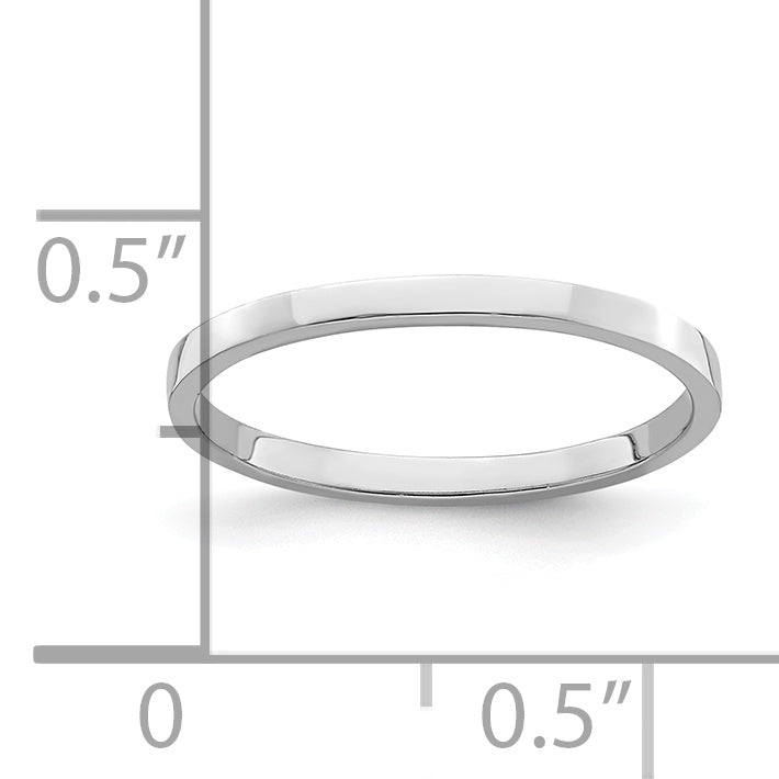 14k White Gold Polished Baby Ring