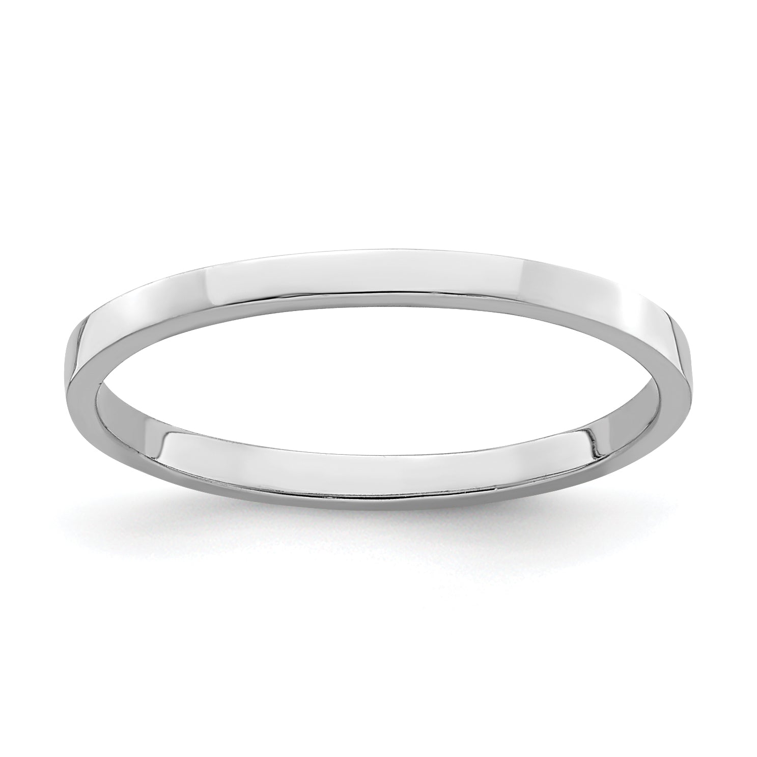14k White Gold Polished Baby Ring Main image