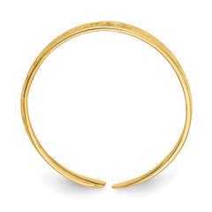 14K Polished LOVE and Hearts Toe Ring