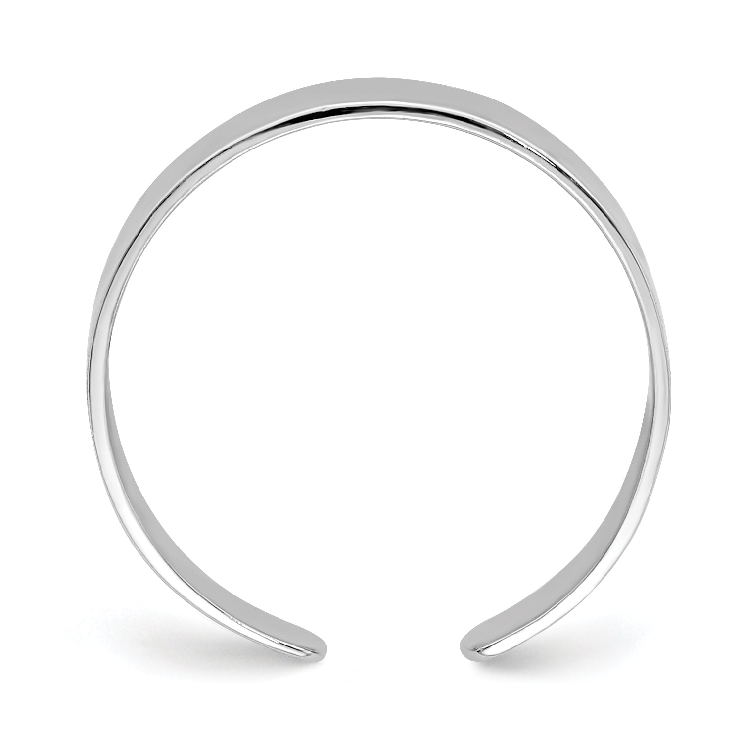 14k White Gold Polished Adjustable Toe Ring Secondary image