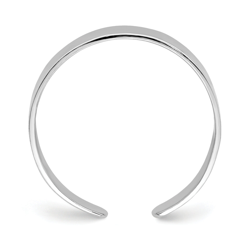 14k White Gold Polished Adjustable Toe Ring