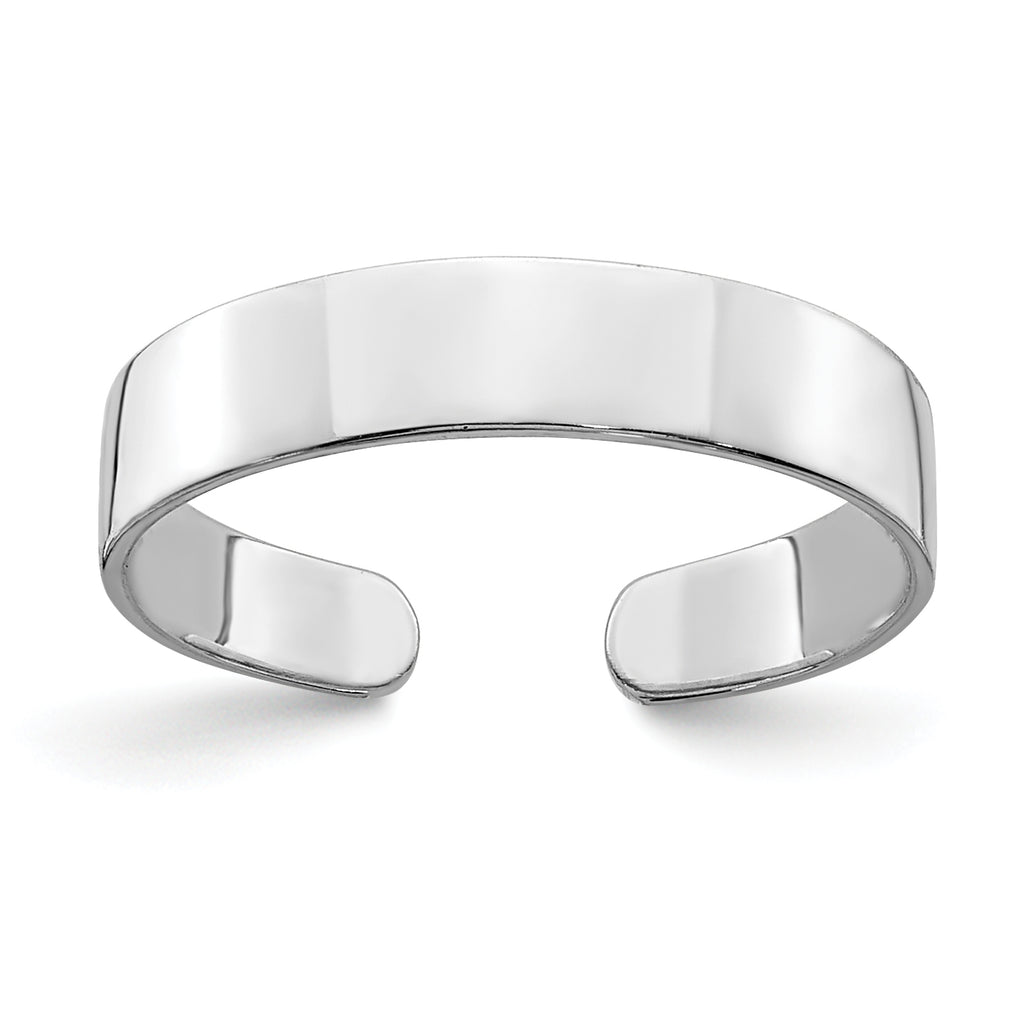 14k White Gold Polished Adjustable Toe Ring
