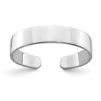 14k White Gold Polished Adjustable Toe Ring