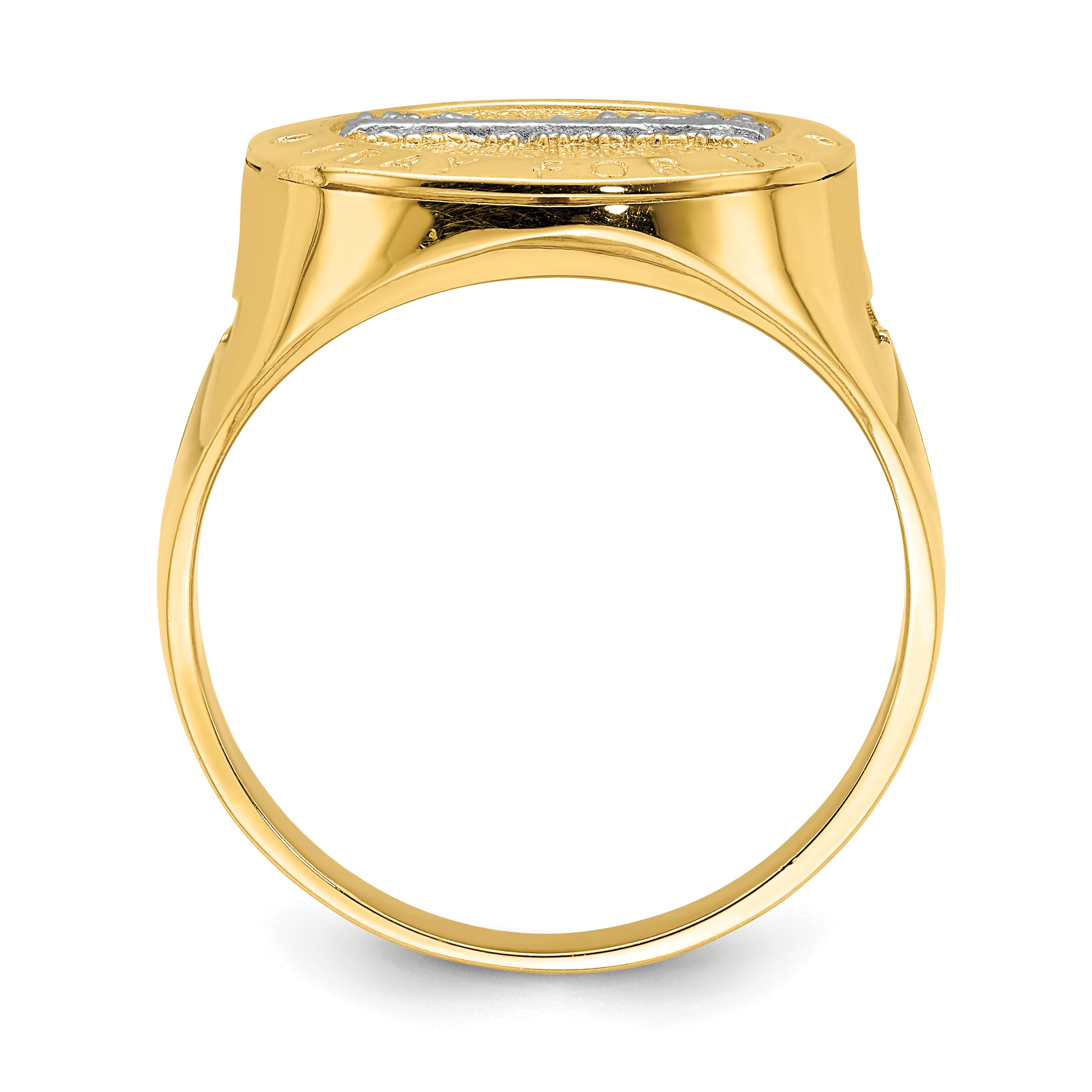 14K w/Rhodium The Last Supper Men's Ring