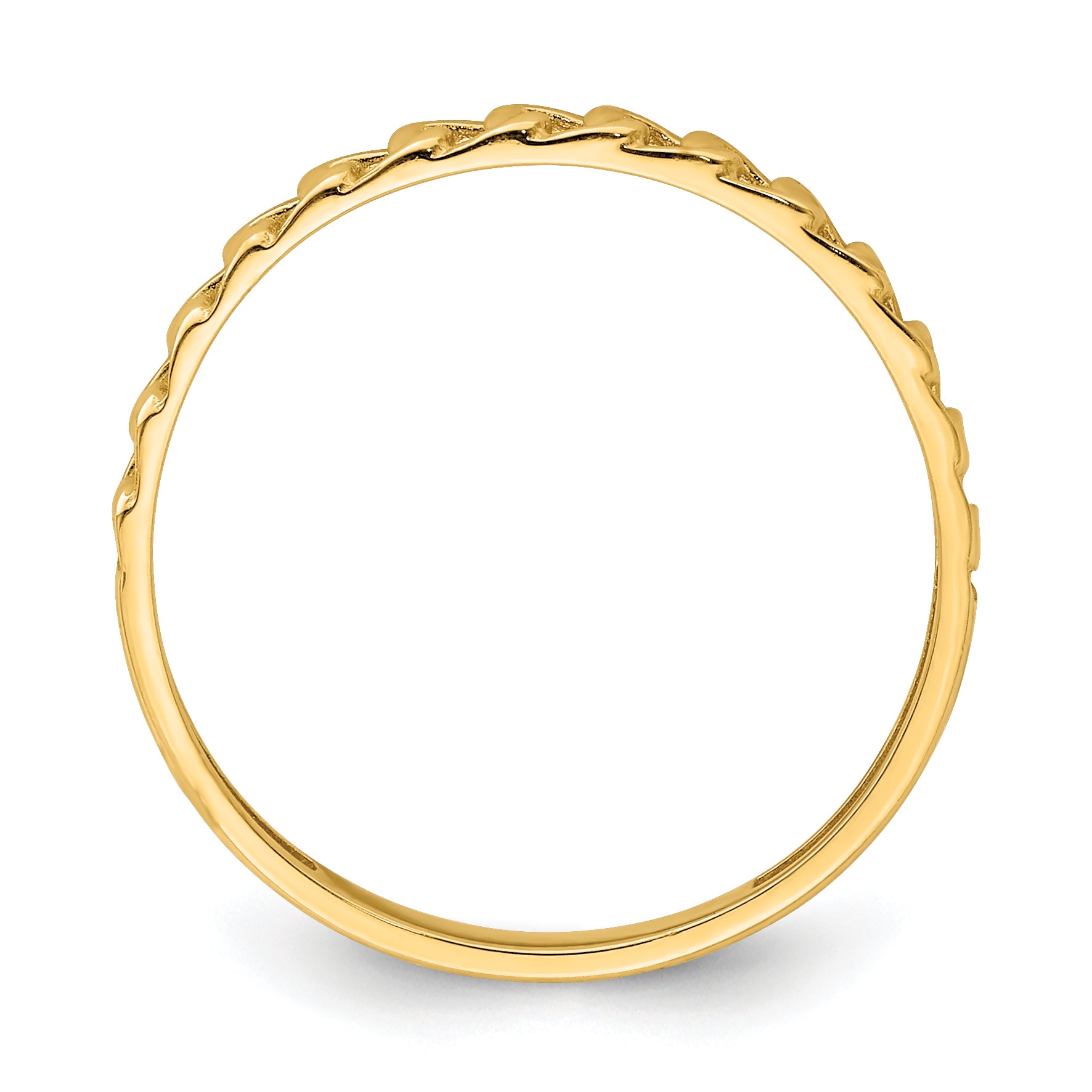 14K 1.8mm Link Design Band Secondary image