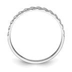 14K White Gold Link Design Ring