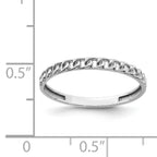 14K White Gold Link Design Ring