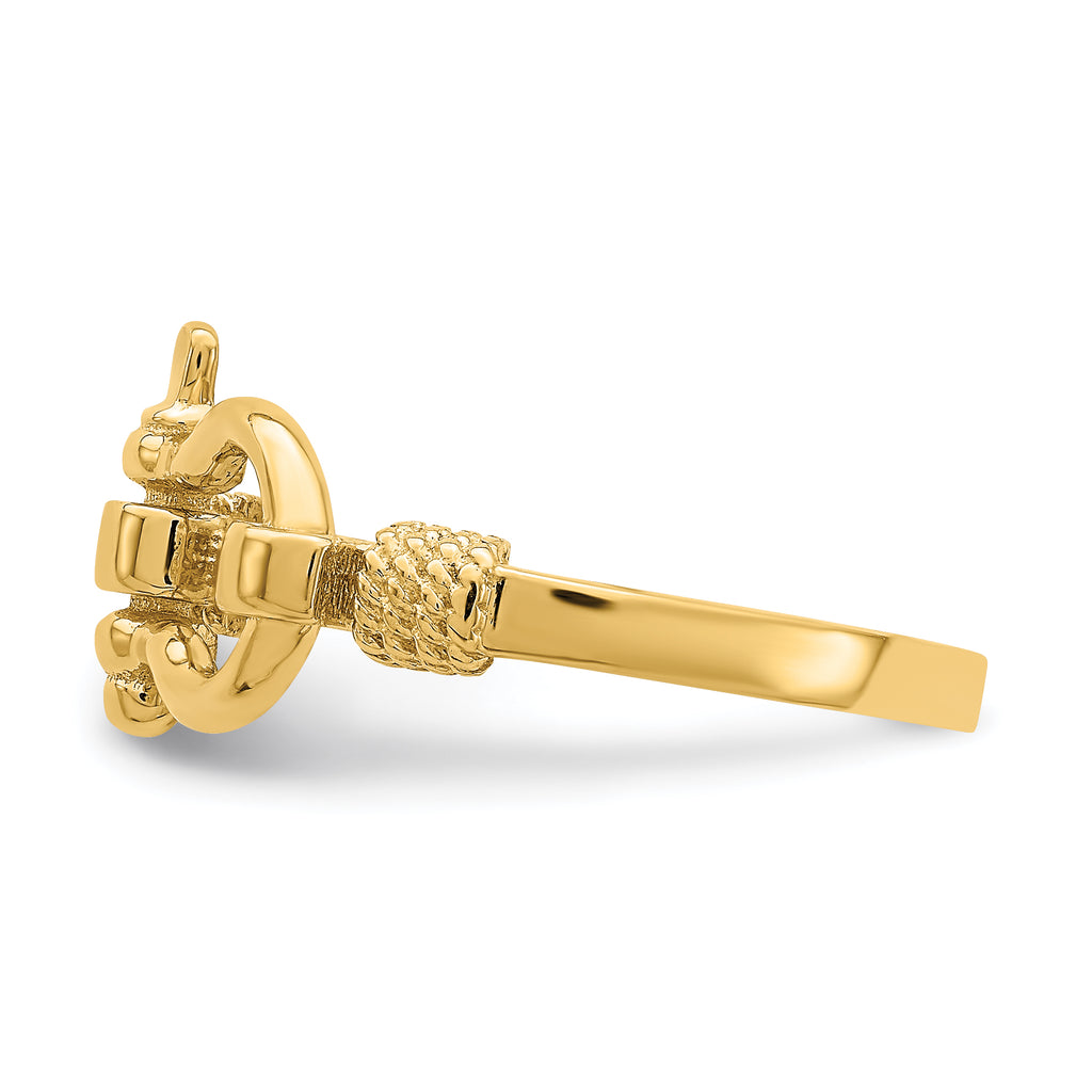 14K Shackle w/ Rope Edge Ring (Size 7)
