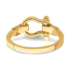 14K Shackle w/ Rope Edge Ring (Size 7)