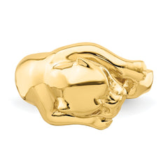 14k Polished Jungle Cat Ring