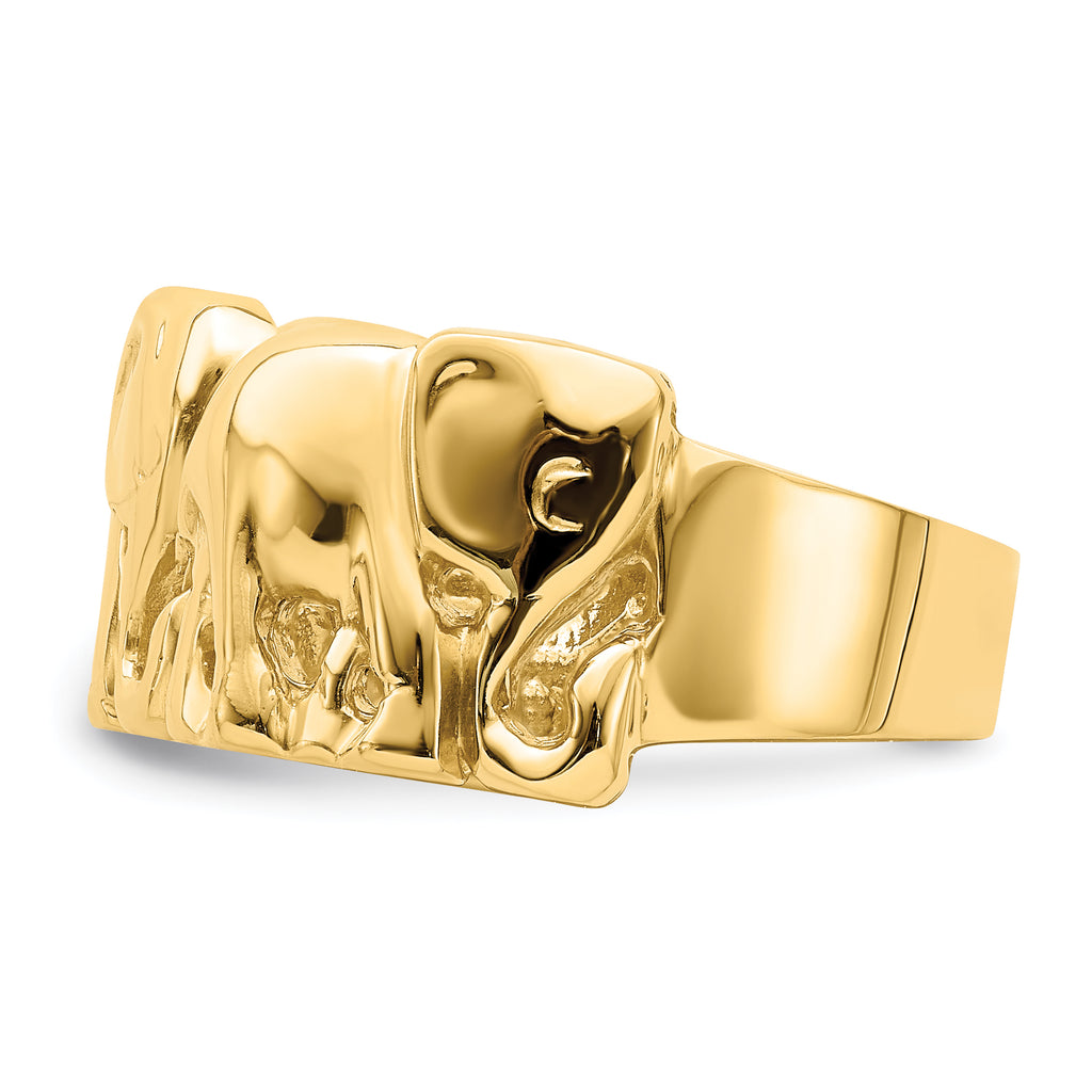 14k Polished Elephant Ring