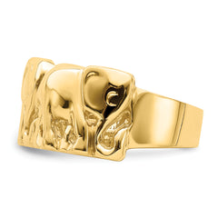 14k Polished Elephant Ring