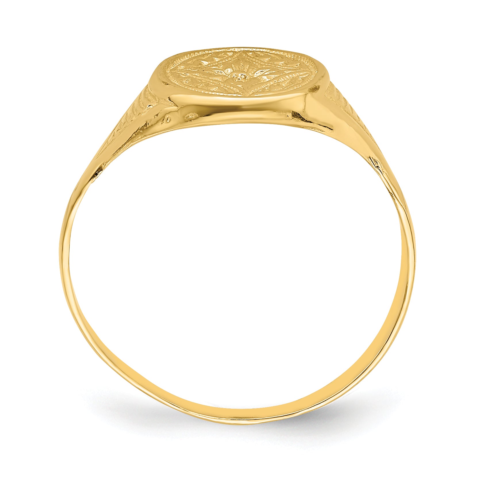 14k Oval Star Diamond Center Baby Ring Secondary image