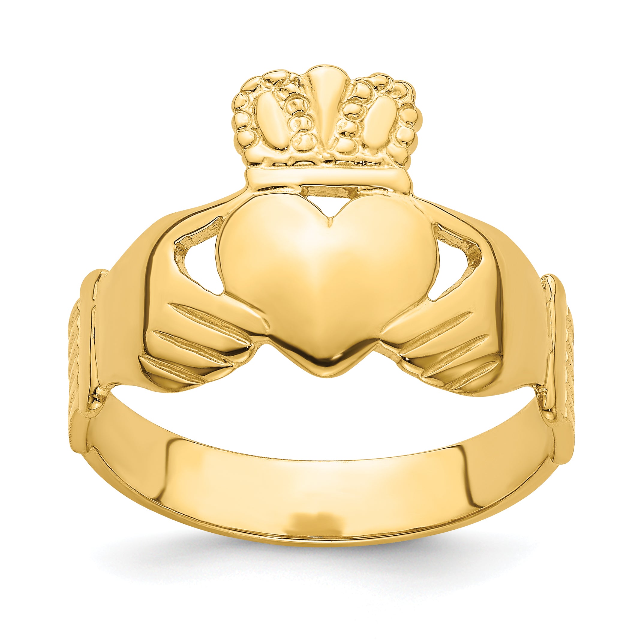 14k Polished Claddagh Ring (Size 9) Main image