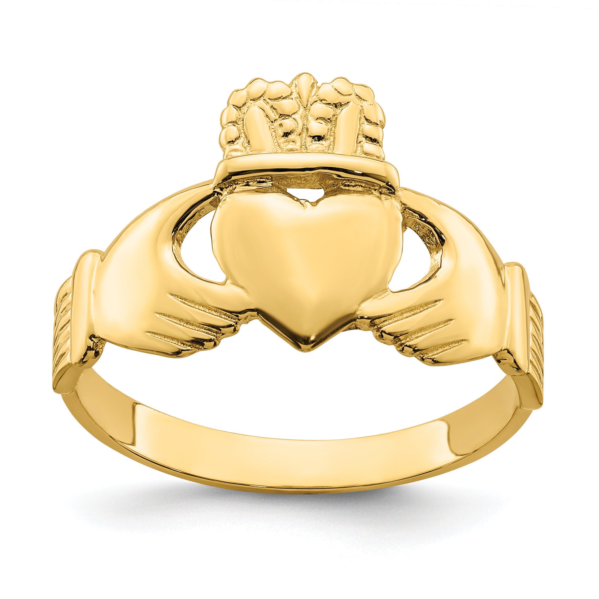 14k Polished Claddagh Ring (Size 9) Main image