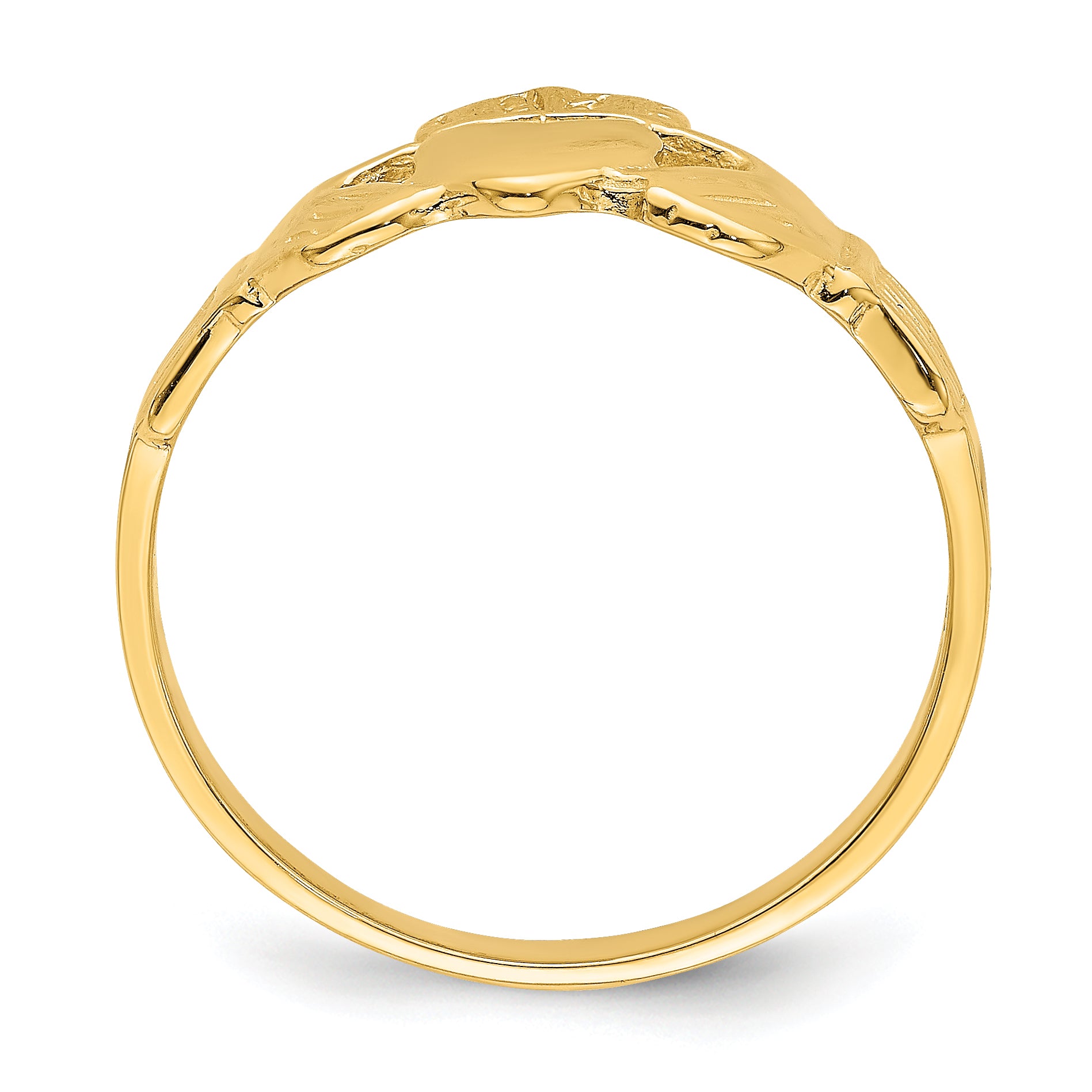 14k Polished Claddagh Ring Secondary image