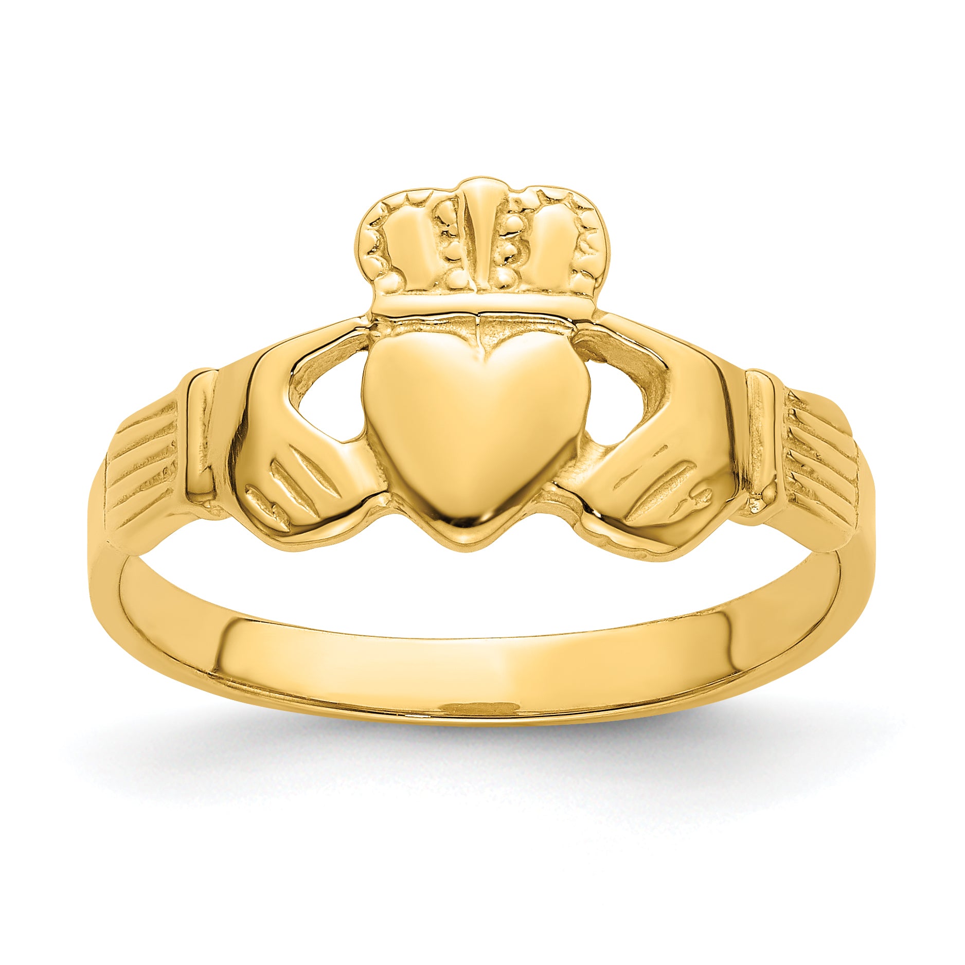 14k Polished Claddagh Ring Main image