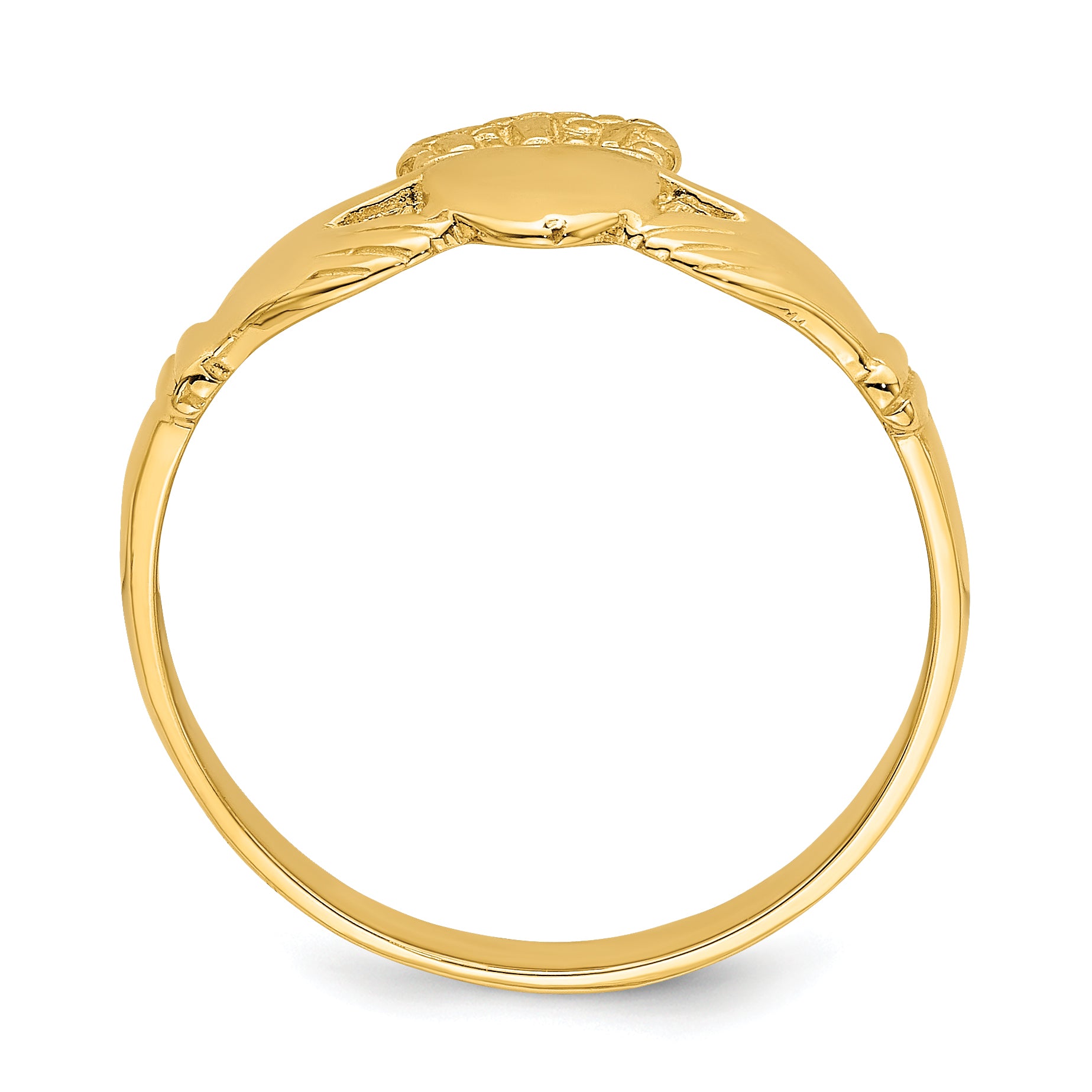 14k Polished Claddagh Ring Secondary image