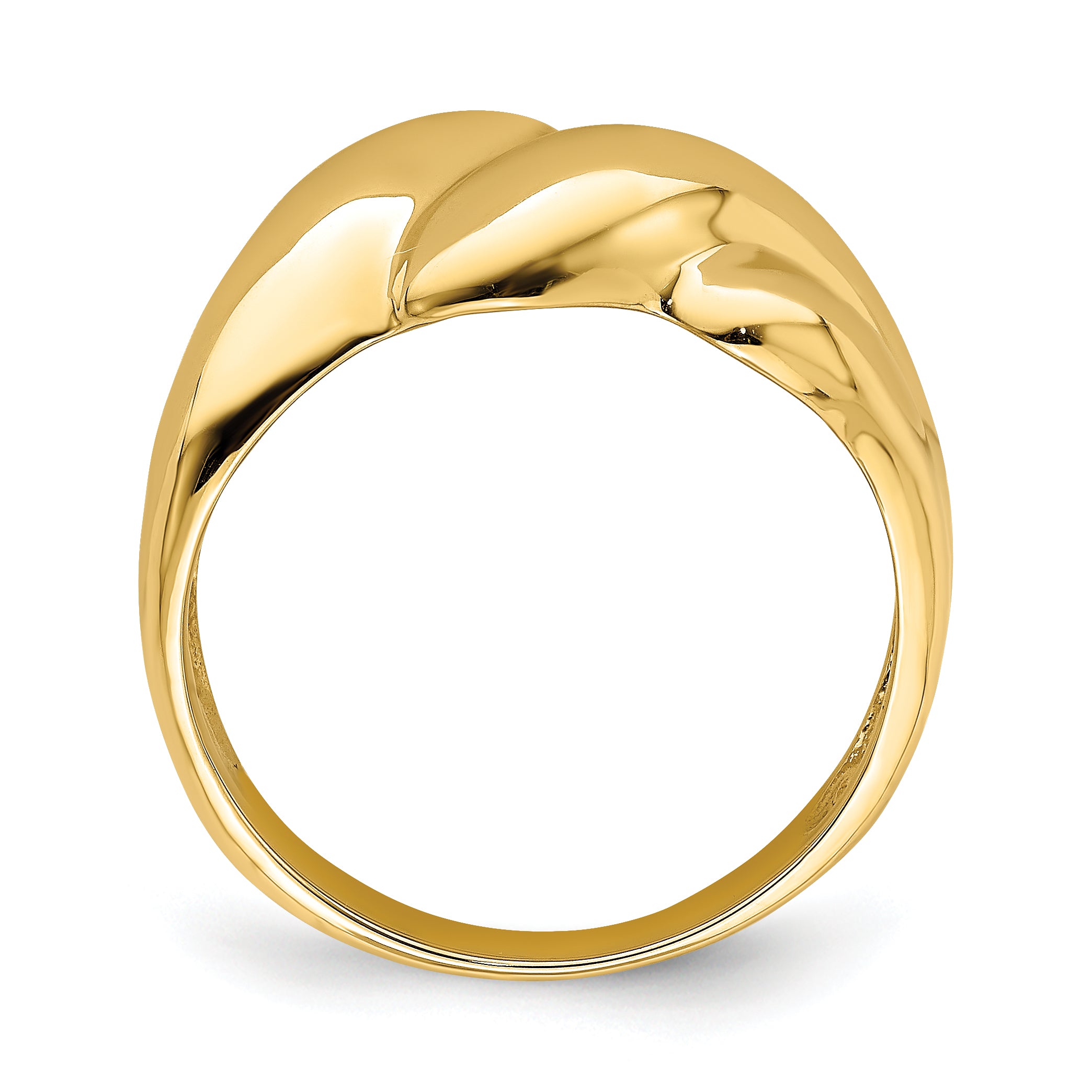 14k Polished Fashion Dome Ring