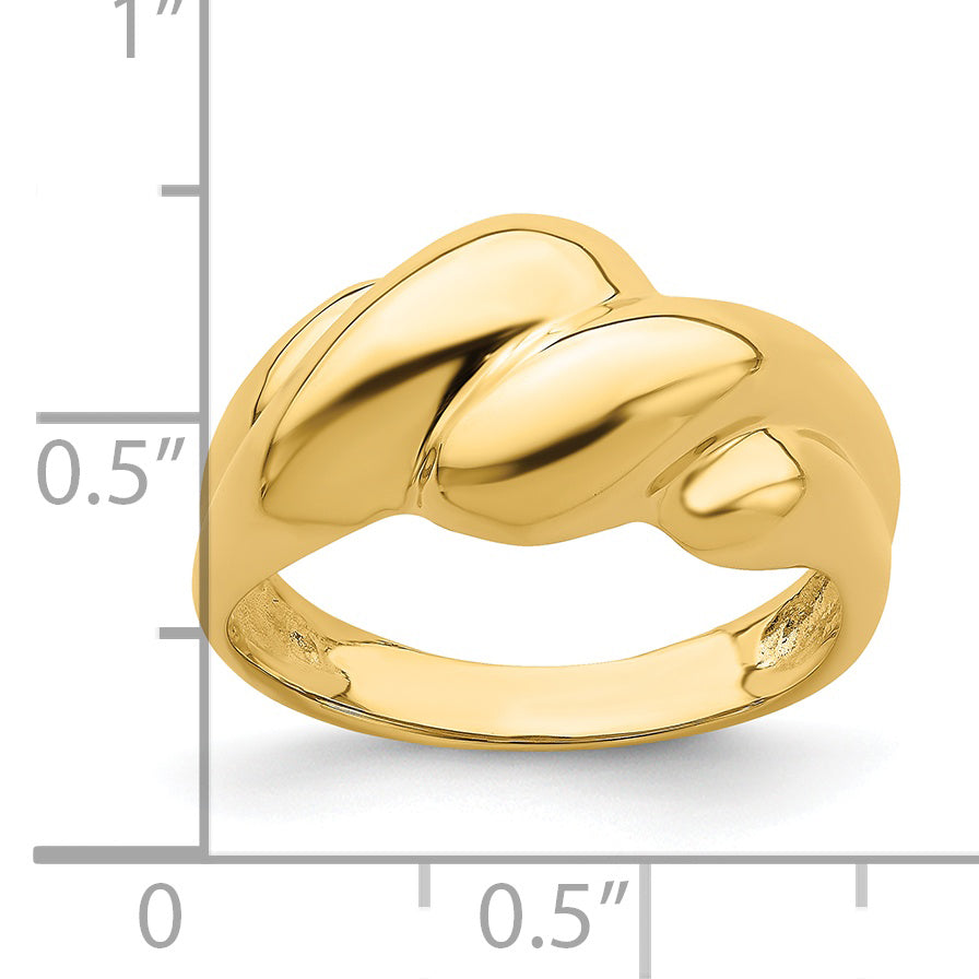 14k Polished Fashion Dome Ring