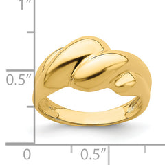 14k Polished Fashion Dome Ring