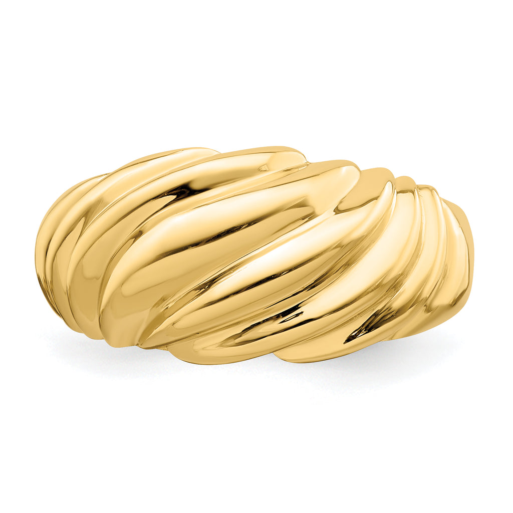 14k Polished Shrimp Fashion Ring