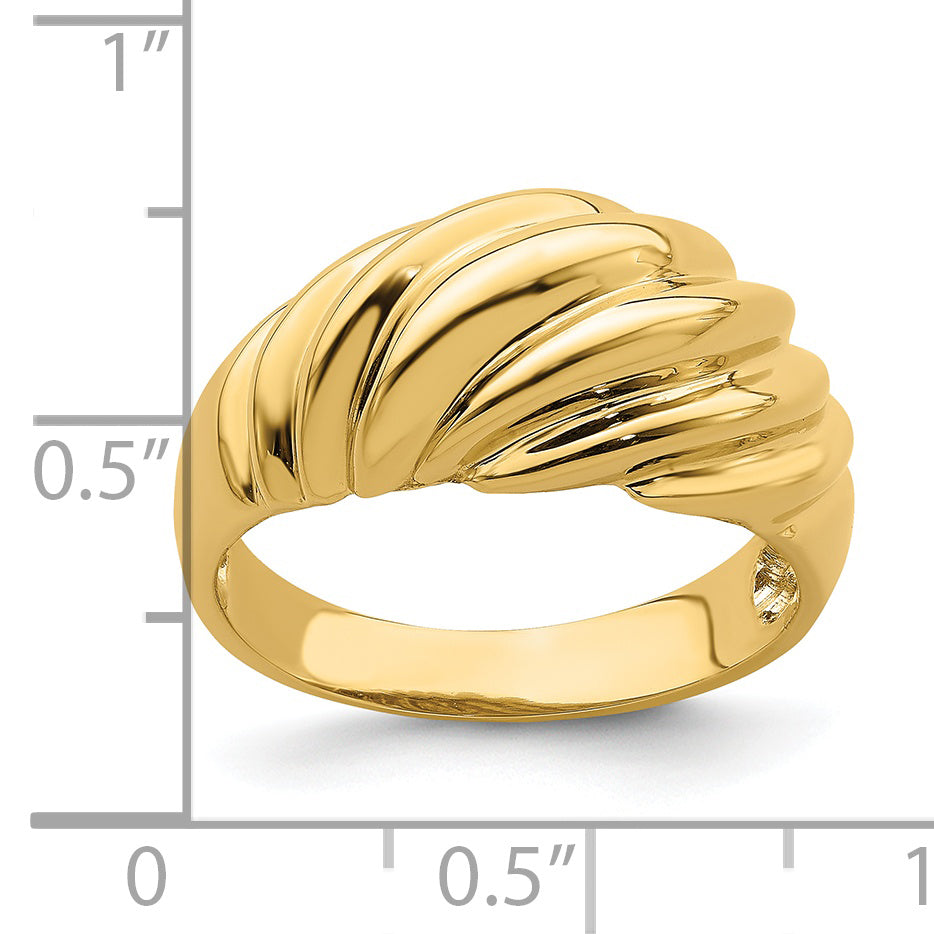 14k Polished Shrimp Fashion Ring