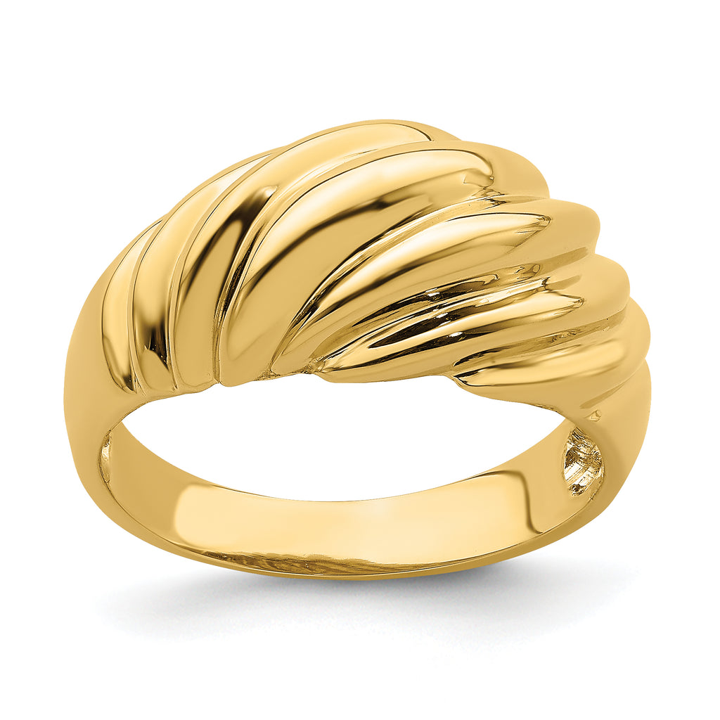14k Polished Shrimp Fashion Ring