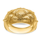 14k Quilted Rope Solid Dame Ring
