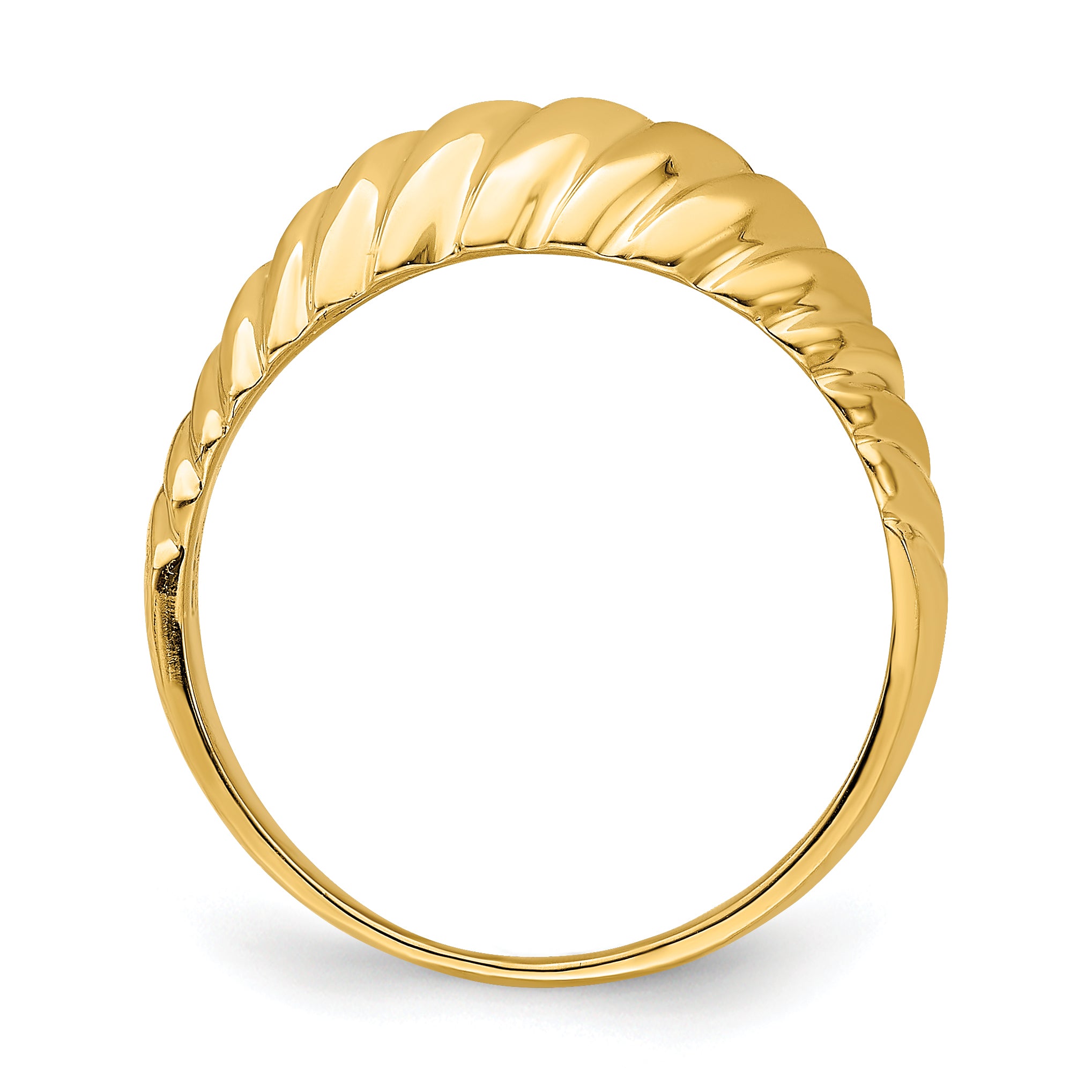 14k Polished Shrimp Dome Ring Secondary image
