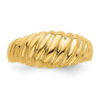 14k Polished Shrimp Dome Ring