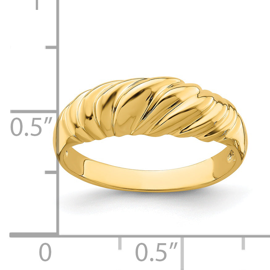 14k Polished Dome Ring