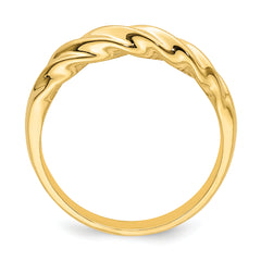 14k Polished Thin Ribbed Dome Ring