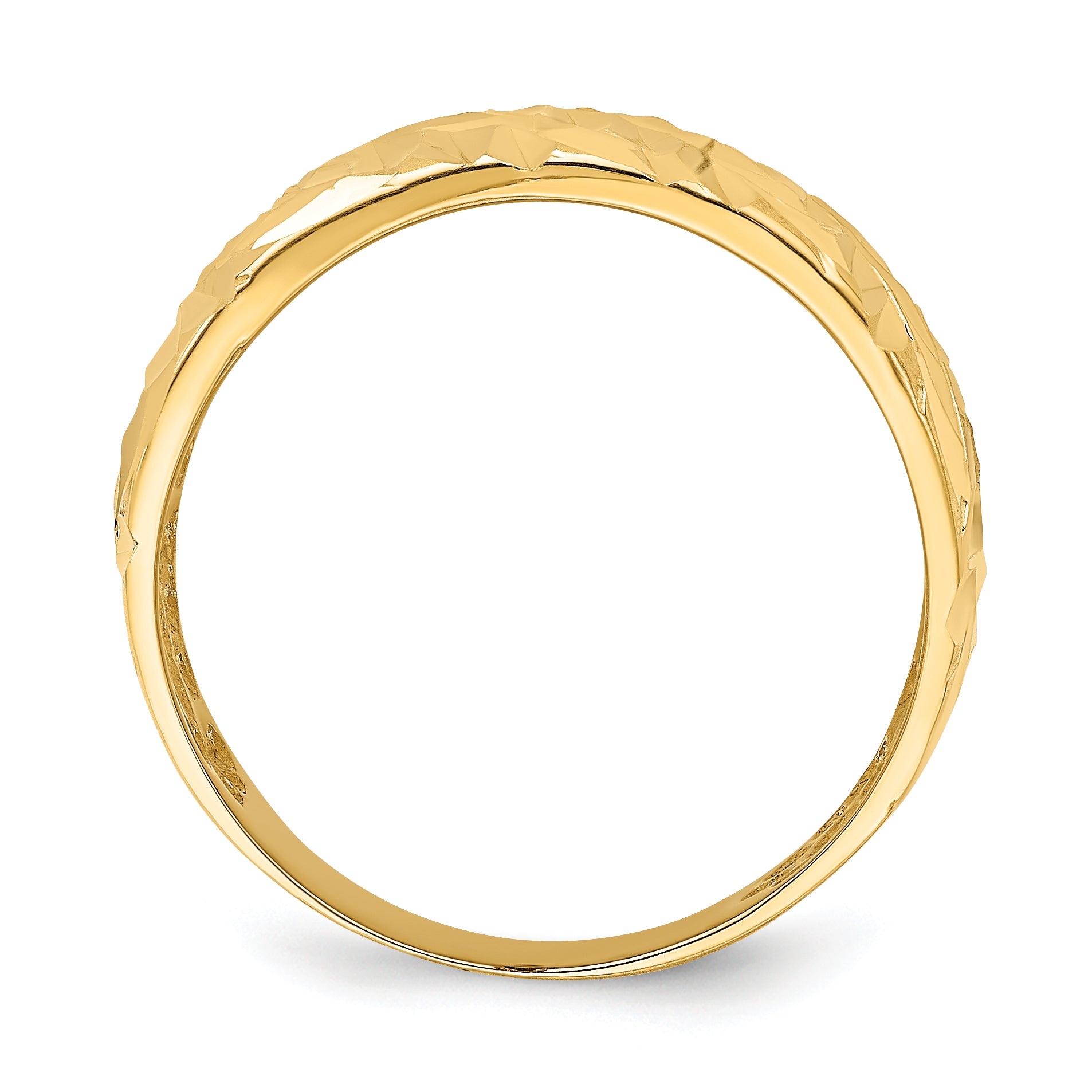 14k D/C Arrow Slash Dome Ring Secondary image