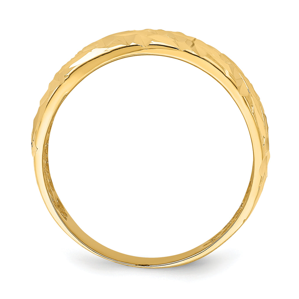 14k D/C Arrow Slash Dome Ring