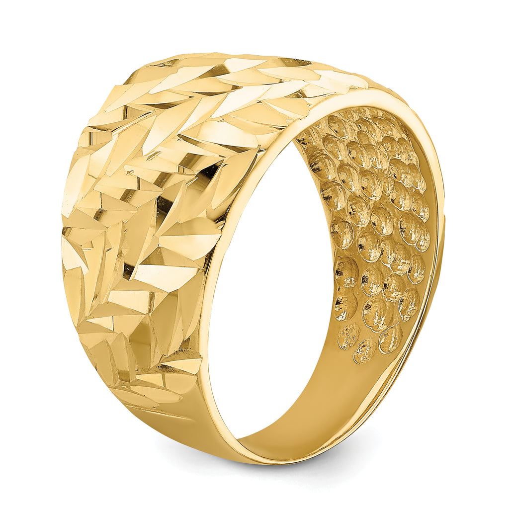 14k D/C Arrow Slash Dome Ring