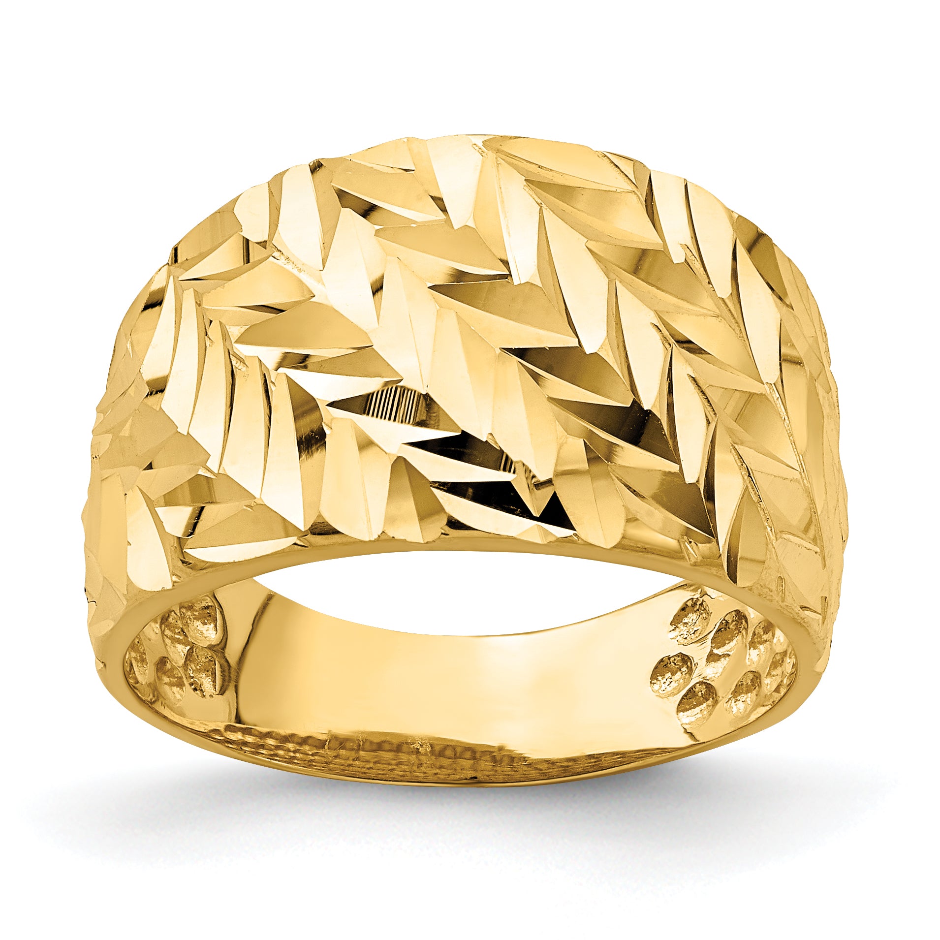 14k D/C Arrow Slash Dome Ring Main image