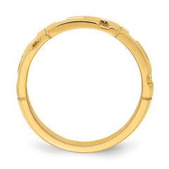 14k Cut-Out Greek Key Band