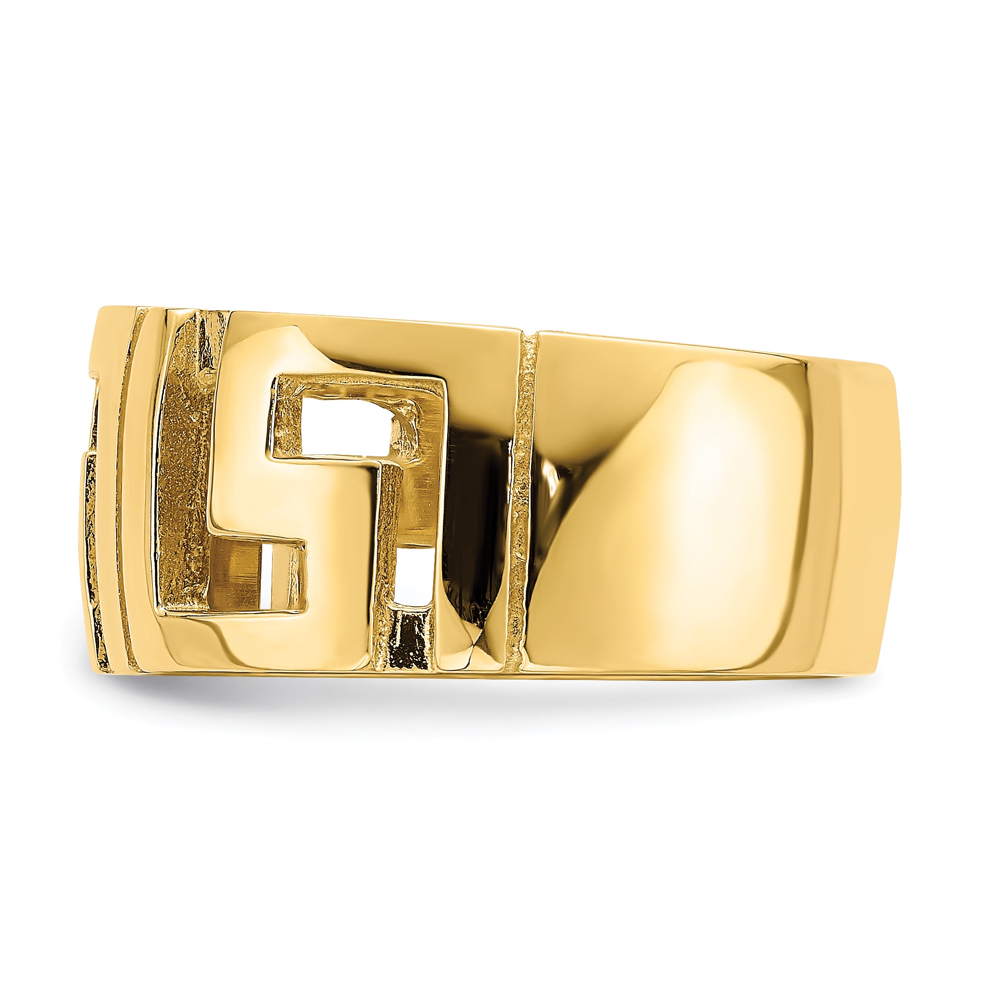 14k Cut-Out Greek Key Band