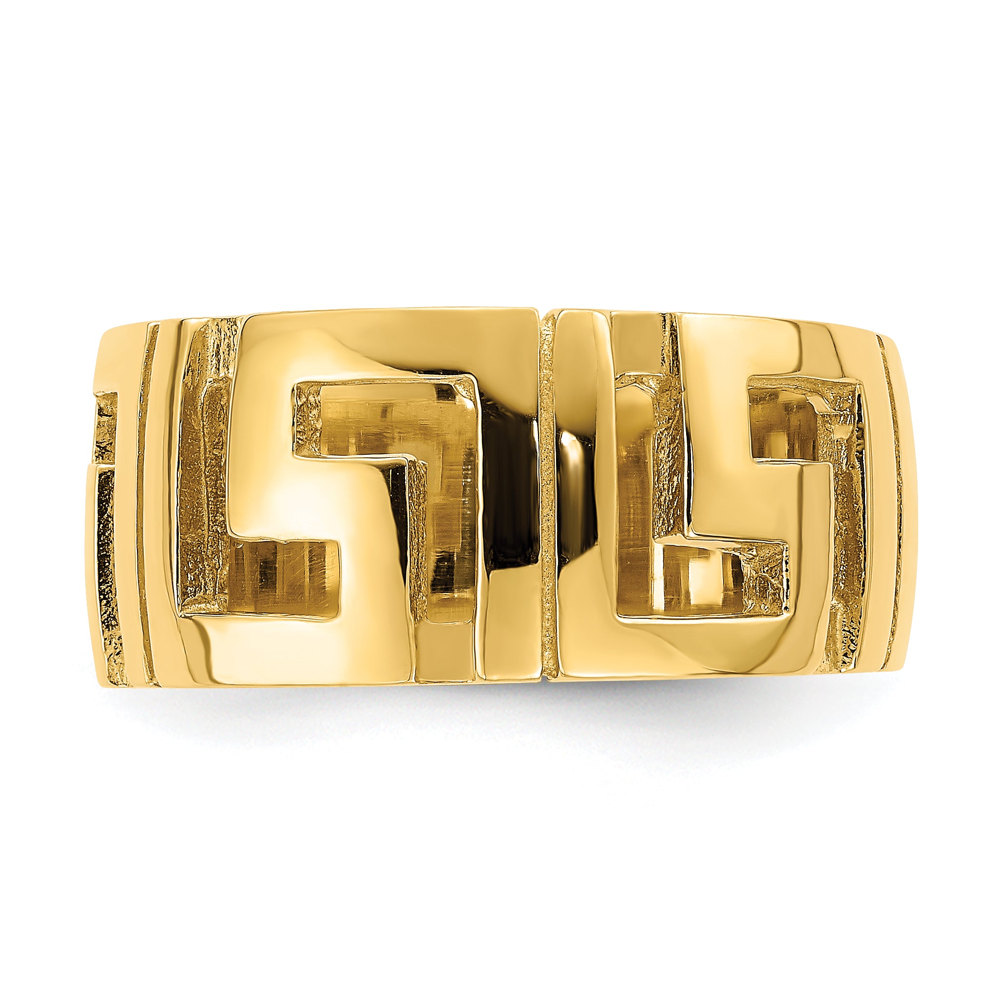 14k Cut-Out Greek Key Band