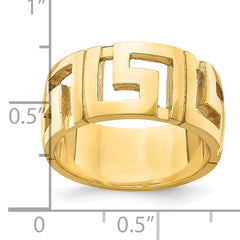 14k Cut-Out Greek Key Band