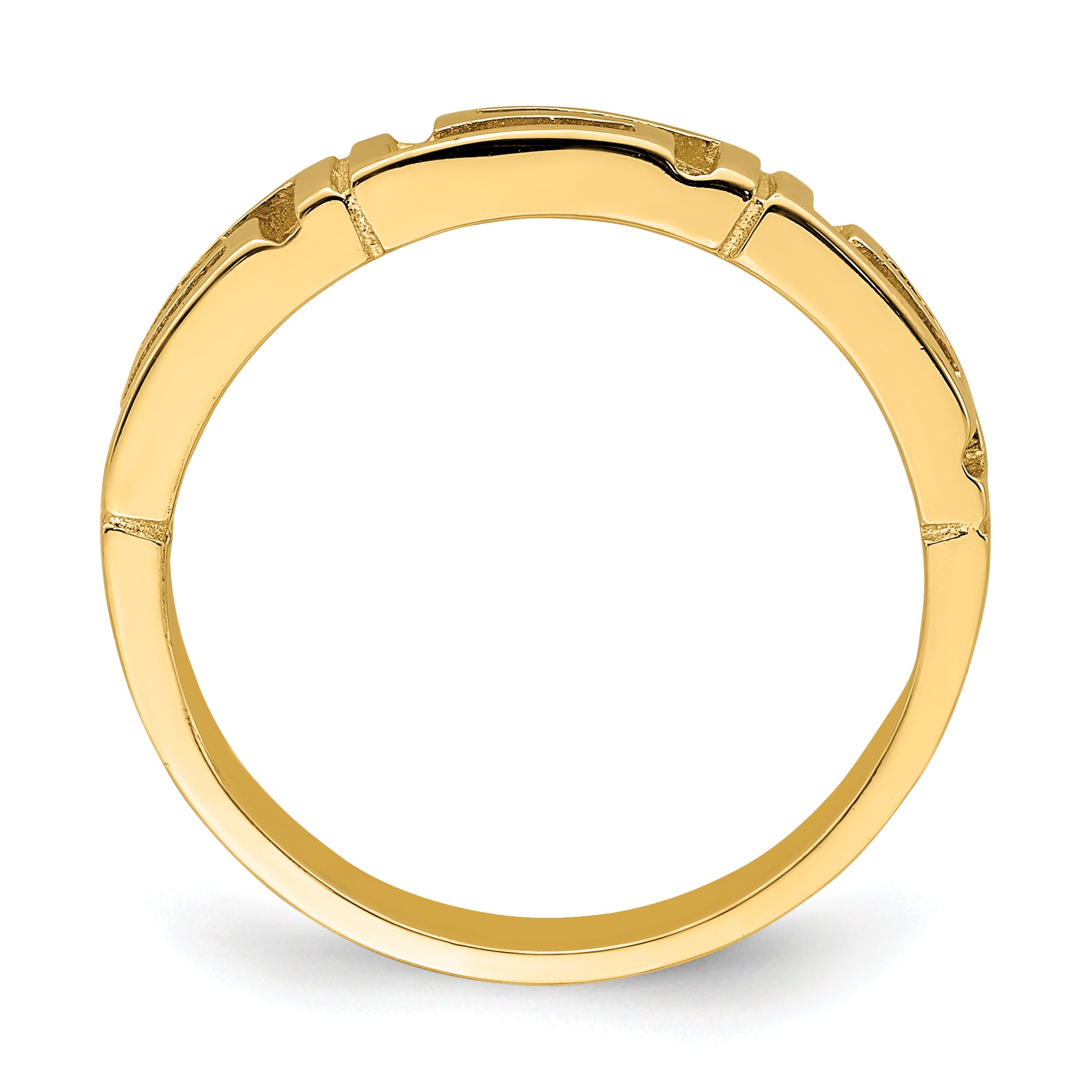 14k Cut-Out Greek Key Band Secondary image