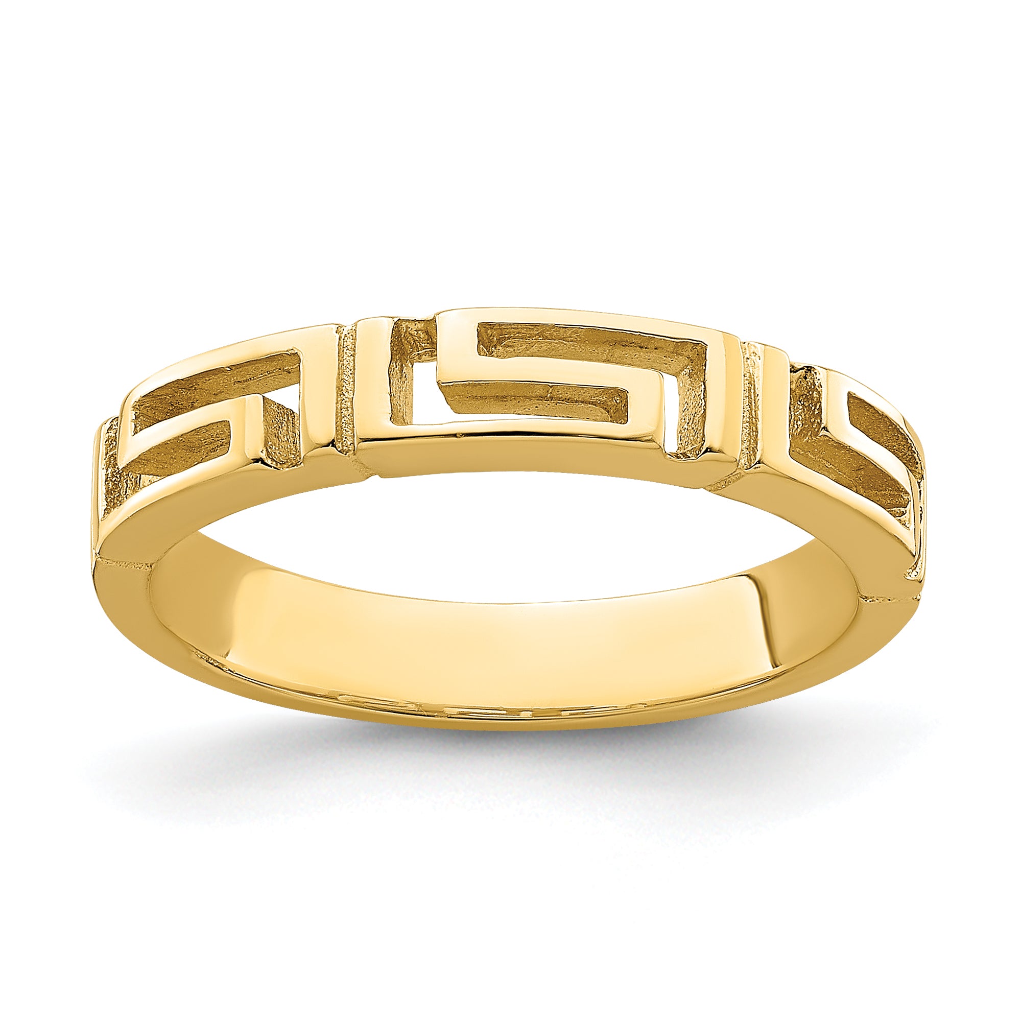 14k Cut-Out Greek Key Band Main image