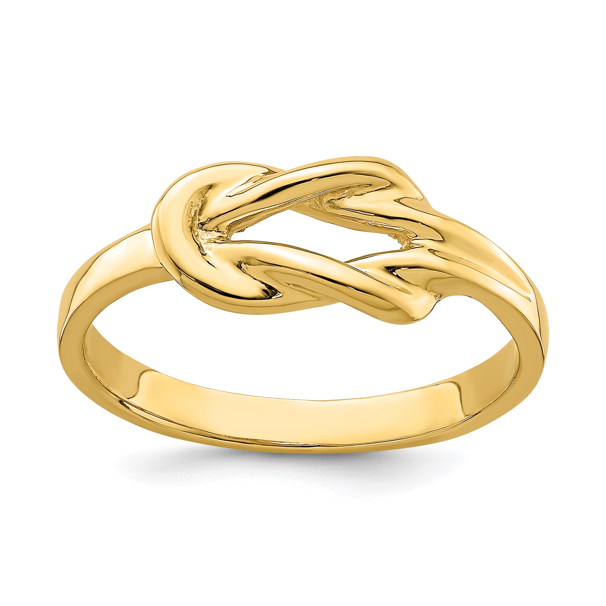 14k Polished Freeform Love Knot Ring Main image