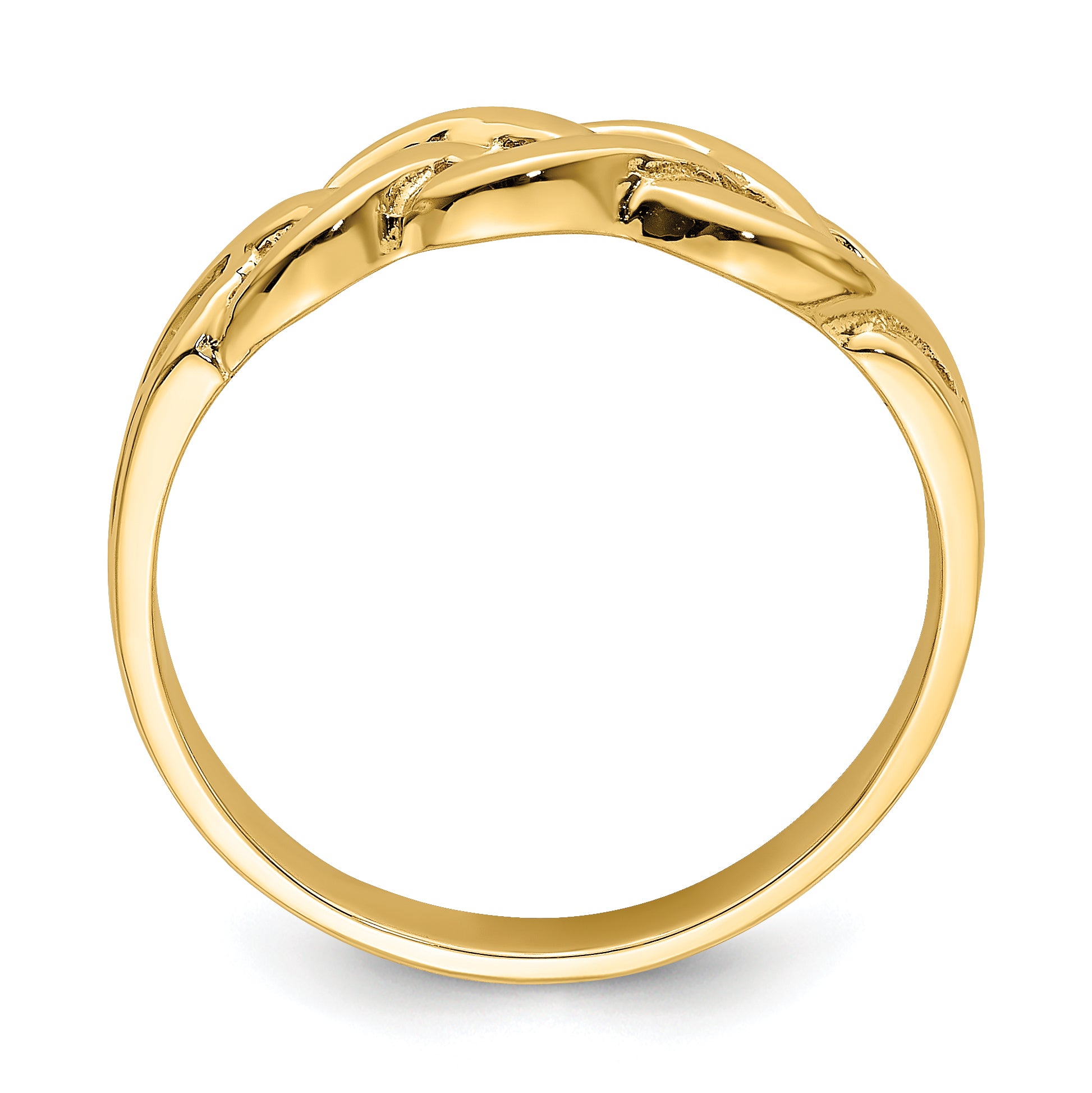 14k Polished Braided Knot Ring Secondary image