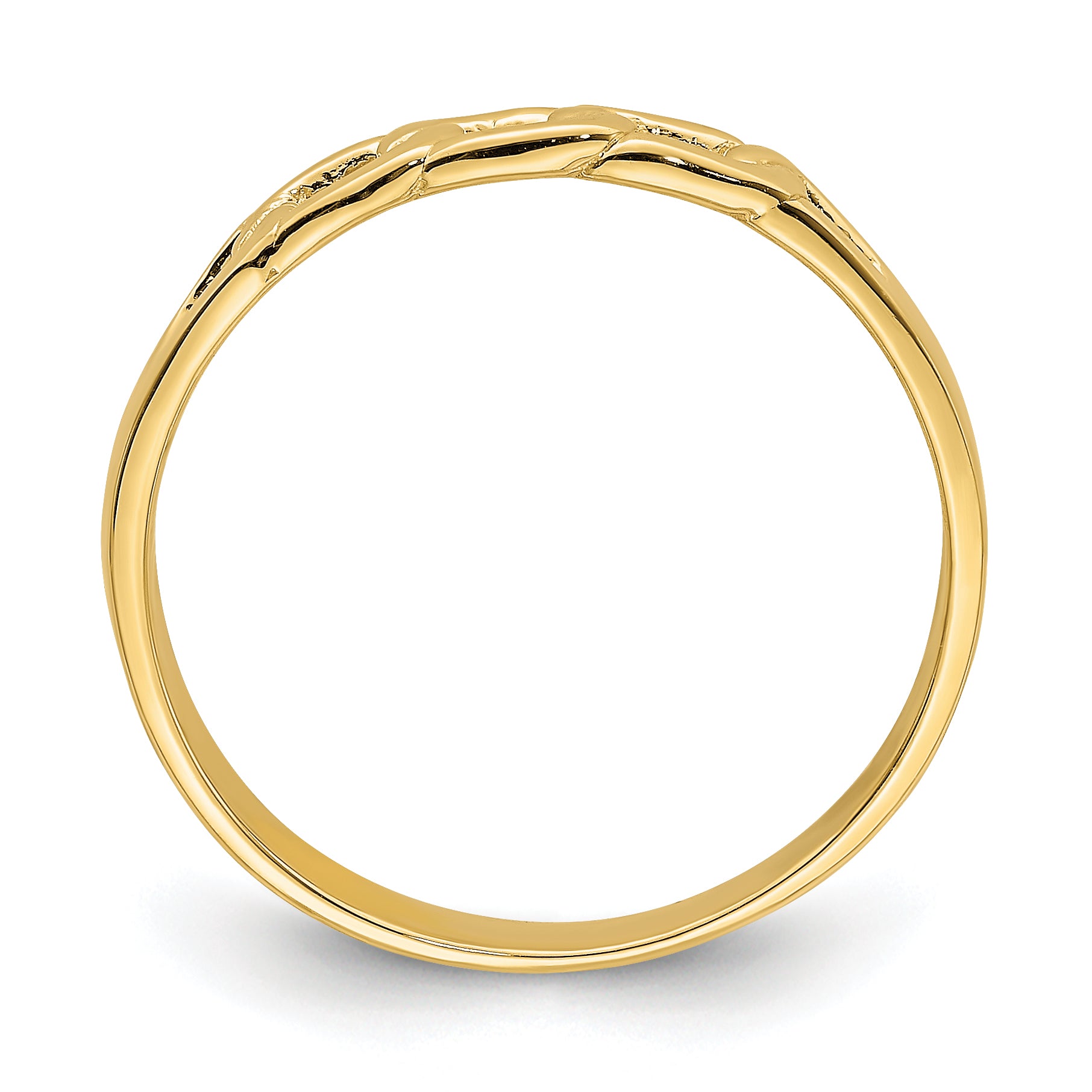 14k Polished Link Band Ring Secondary image