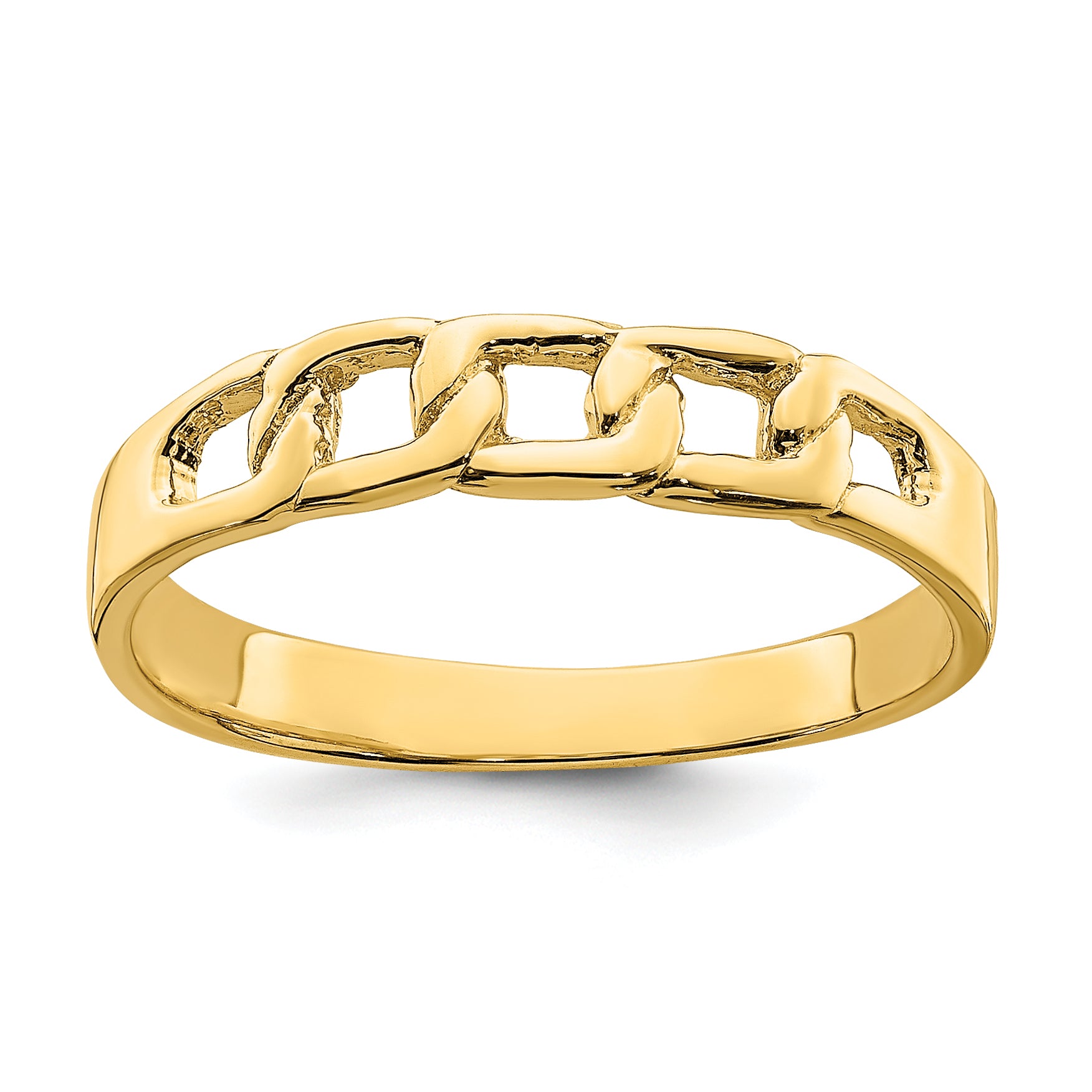 14k Polished Link Band Ring Main image