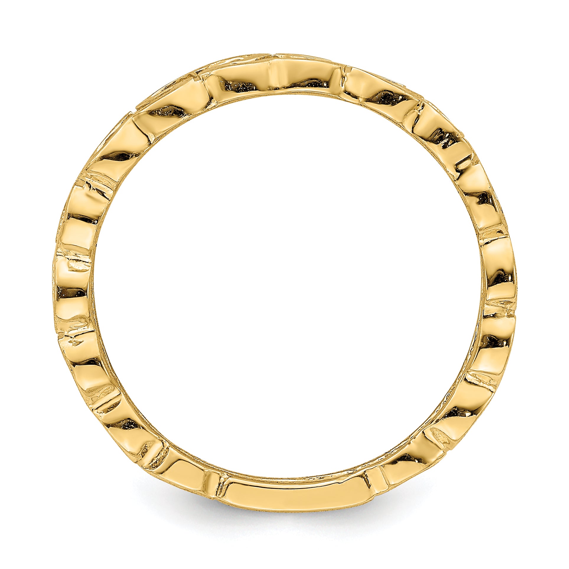 14k Polished Heart Band Secondary image
