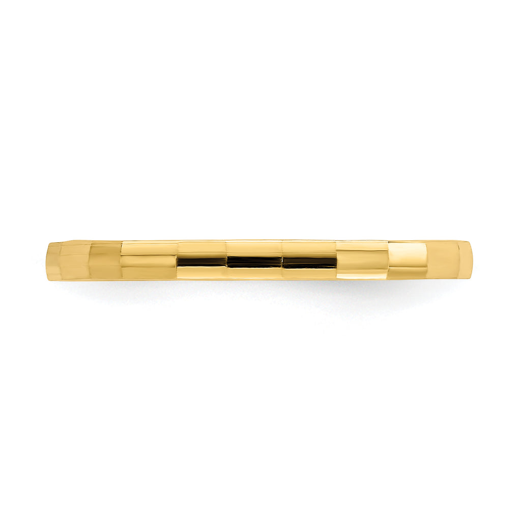 14k Bamboo Texture Band Childs Ring