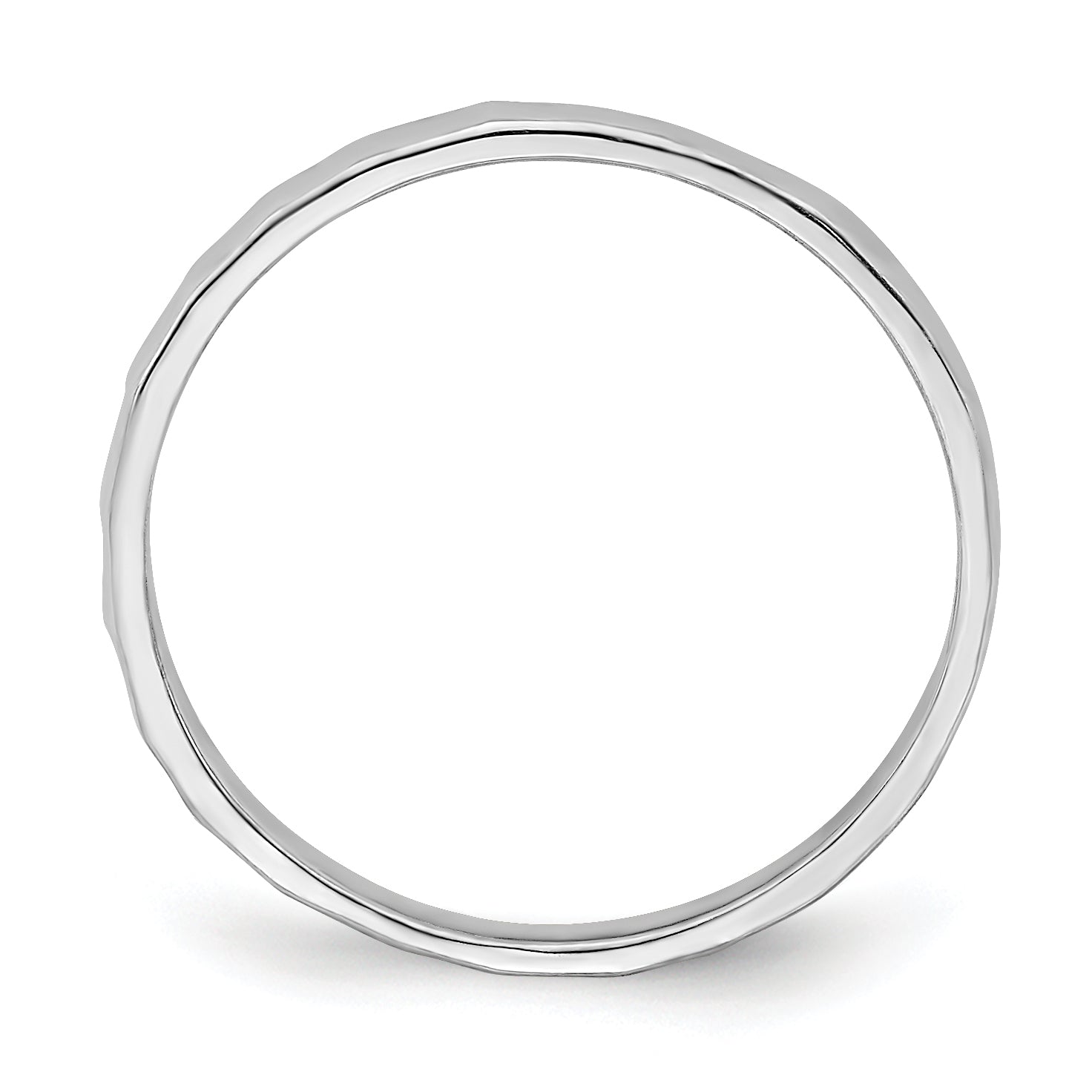 14k White Gold Bamboo Band Childs Ring Secondary image
